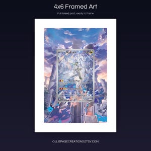 N's Reshiram 167/159 4x6 full-bleed framed art print, ready to frame, Journey Together