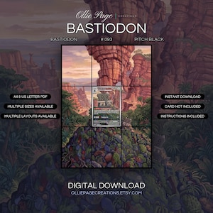 Bastiodon 093/084 Uitgebreide kunstprint | Pitch Black ringbanddisplay (digitale download)