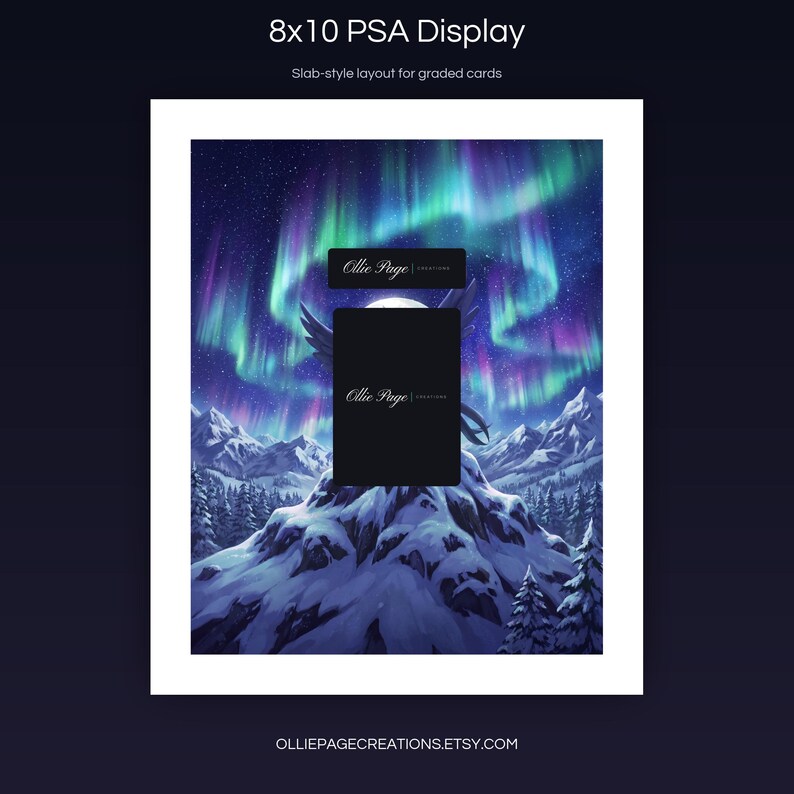 Shadowbeak BP01-074-SP 8x10 PSA slab-style display layout for graded card presentation, Dawn of Palapagos