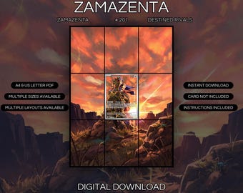 Lámina artística extendida Zamazenta 201/182 / Exhibición en carpeta de Destined Rivals (Descarga digital)