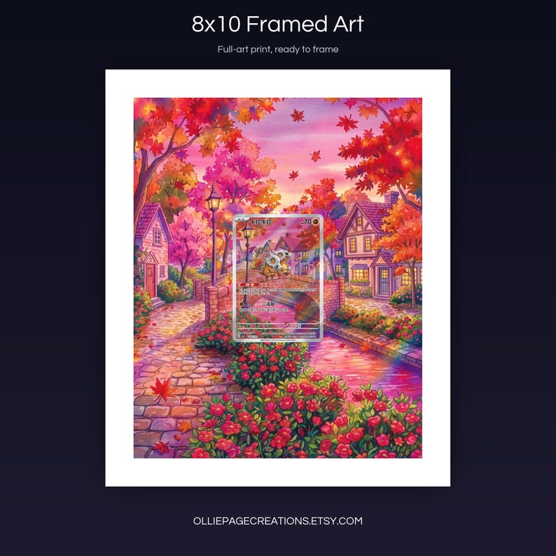Cubone 407/07 8x10 full-art framed print, ready-to-frame extended art wall display, Gem Pack Volume 3