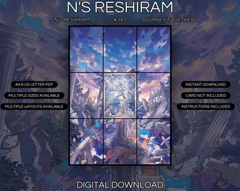 N's Reshiram 167/159 Extended Art Print | Journey Together Binder Display (Digital Download)