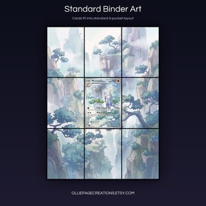 Mienshao 200/182 extended art 3x3 grid layout, full 9-pocket binder page display printable, Paradox Rift collector insert