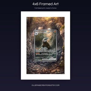 Excadrill EX 168/086 4x6 full-bleed framed art print, ready to frame, Black Bolt