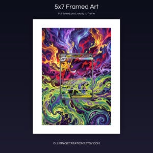 Mega Gengar EX 284/2177 5x7 full-bleed framed art print, ready to frame, Ascended Heroes