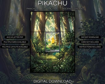 Pikachu 276/217 Extended Art Print | Ascended Heroes Binder Display (Digital Download)