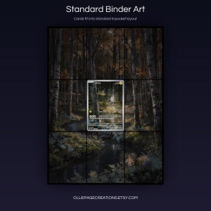 Blitzle 195/182 extended art 3x3 grid layout, full 9-pocket binder page display printable, Paradox Rift collector insert