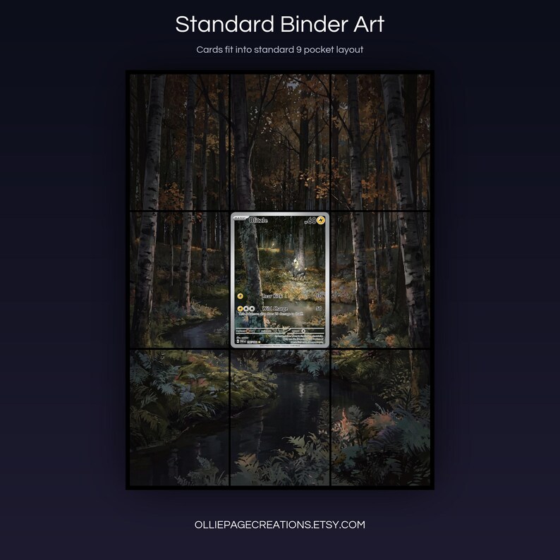 Blitzle 195/182 extended art 3x3 grid layout, full 9-pocket binder page display printable, Paradox Rift collector insert