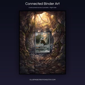 Excadrill EX 168/086 connected binder art joining across two pockets, right side, printable extended card display for 9-pocket binders