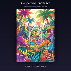 Ludicolo 095/094 connected binder art joining across two pockets, right side, printable extended card display for 9-pocket binders