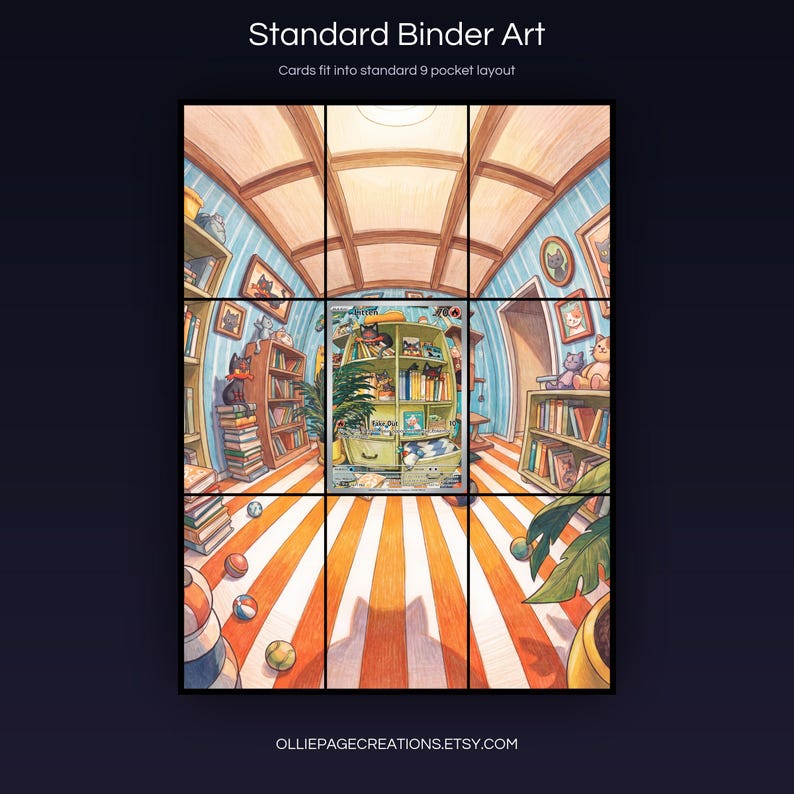 Litten 167/162 extended art 3x3 grid layout, full 9-pocket binder page display printable, Temporal Forces collector insert