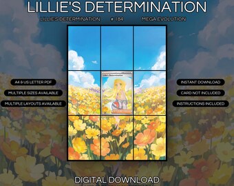 Lillie's Determination 184/132 Extended Art Print | Mega Evolution Binder Display (Digital Download)