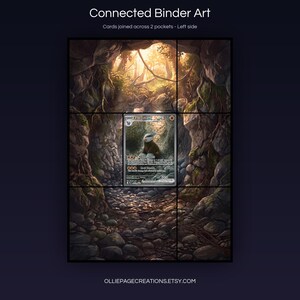 Excadrill EX 168/086 connected binder art joining across two pockets, left side, printable extended card display for 9-pocket binders