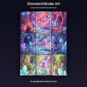 Tinkaton Evolution 216 + 217 + 262 extended art 3x3 grid layout, full 9-pocket binder page display printable, Paldea Evolved collector insert