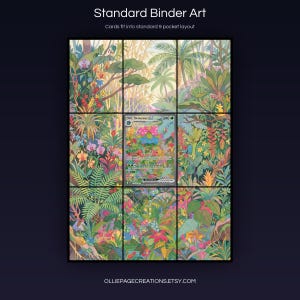 Venusaur EX 198/165 extended art 3x3 grid layout, full 9-pocket binder page display printable, S&V 151 collector insert