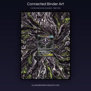 Collector bundle feature overview for Mega Darkrai EX extended binder art — binder page grids plus 8x10