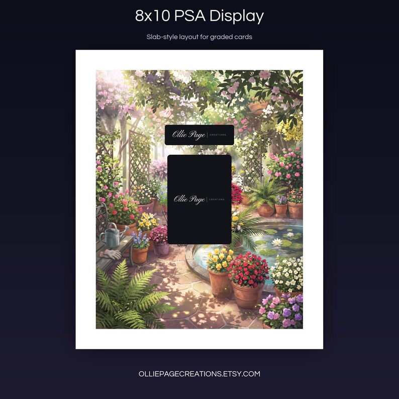 Sprigatito 196/193 8x10 PSA slab-style display layout for graded card presentation, Paldea Evolved