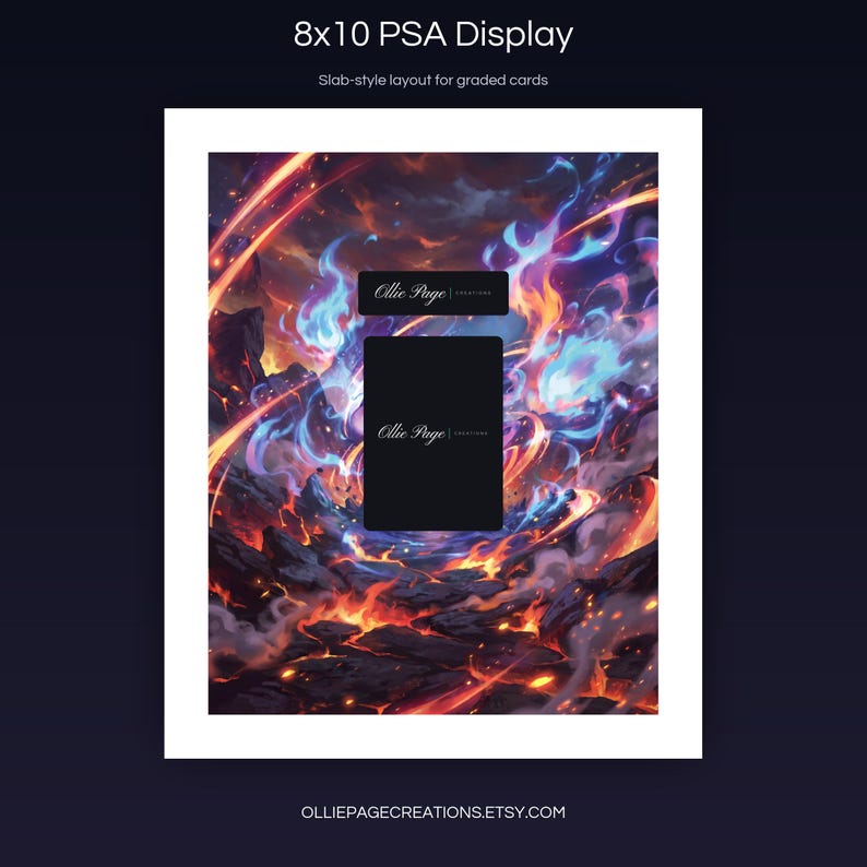 Katress BP01-075-SP 8x10 PSA slab-style display layout for graded card presentation, Dawn of Palapagos