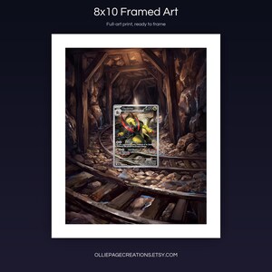 Haxorus 147/086 8x10 full-art framed print, ready-to-frame extended art wall display, Black Bolt