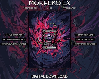 Morpeko EX 117/084 Extended Art Print | Pitch Black Binder Display (Digital Download)