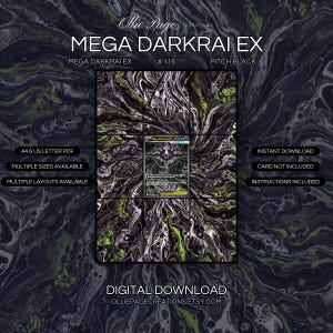 Mega Darkrai EX 116/084 Impressão de Arte Estendida | Exibição em Pasta Preta (Download Digital)