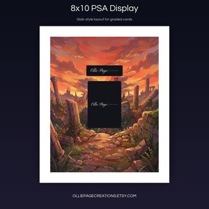 Terrakion 135/086 8x10 PSA slab-style display layout for graded card presentation, White Flare