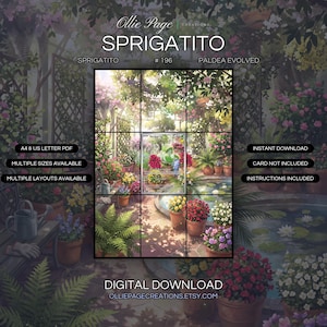 Sprigatito 196/193 Extended Art Print | Paldea Evolved Binder Display (Digital Download)