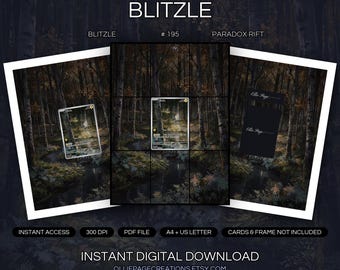 Blitzle 195/182 Binder Art + Paquete de láminas para enmarcar / Exhibidor de arte extendido de 9 bolsillos / 8x10 5x7 4x6 / Grieta de la paradoja