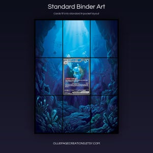 Blastoise EX 200/165 extended art 3x3 grid layout, full 9-pocket binder page display printable, S&V 151 collector insert