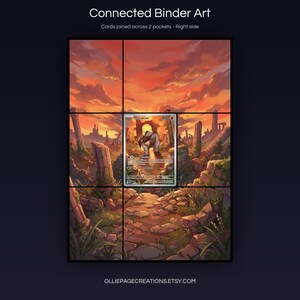 Terrakion 135/086 connected binder art joining across two pockets, right side, printable extended card display for 9-pocket binders