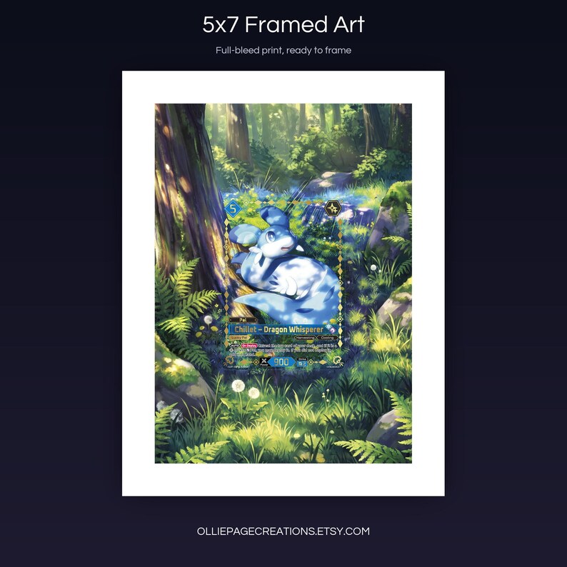 Chillet BP01-025-SSP 5x7 full-bleed framed art print, ready to frame, Dawn of Palapagos