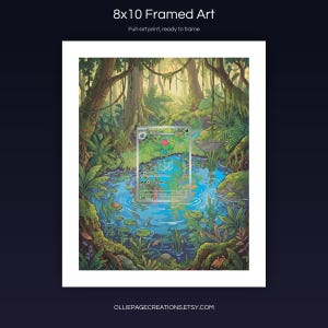Ivysaur 167/165 8x10 full-art framed print, ready-to-frame extended art wall display, S&V 151
