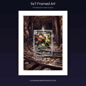Haxorus 147/086 5x7 full-bleed framed art print, ready to frame, Black Bolt