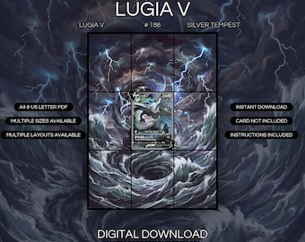 Lugia V 186/195 Extended Art Print | Silver Tempest Binder Display (Digital Download)