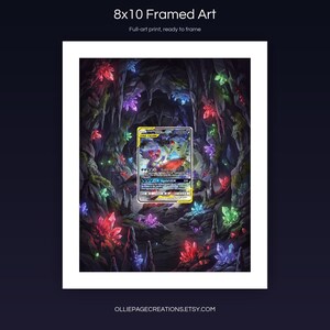 Mega Sableye & Tyranitar GX 226/236 8x10 full-art framed print, ready-to-frame extended art wall display, Unified Minds