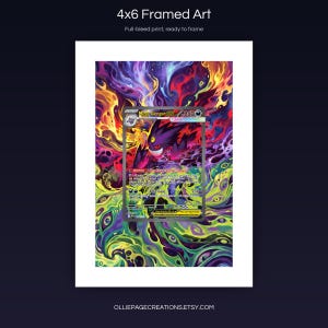Mega Gengar EX 284/2177 4x6 full-bleed framed art print, ready to frame, Ascended Heroes