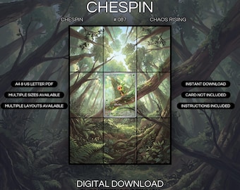 Chespin 087/086 Extended Art Print | Chaos Rising Binder Display (Digital Download)