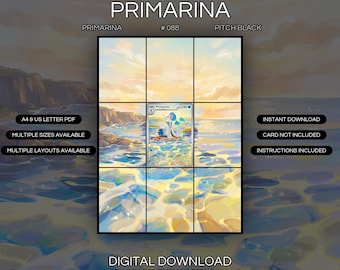 Primarina 088/084 Extended Art Print | Pitch Black Binder Display (Digital Download)