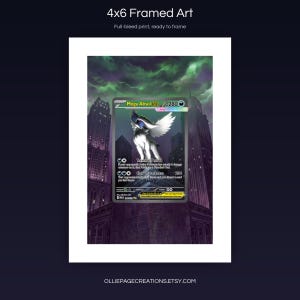Mega Absol EX 180/132 4x6 full-bleed framed art print, ready to frame, Mega Evolution