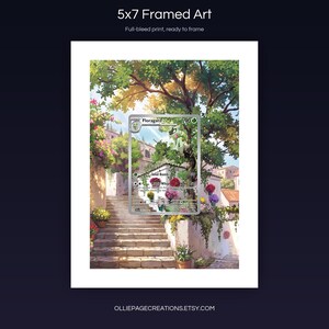Floragato 197/193 5x7 full-bleed framed art print, ready to frame, Paldea Evolved
