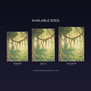 Ivysaur extended binder art size guide showing Standard, Vault X, and Top Loader printable card sleeve dimensions