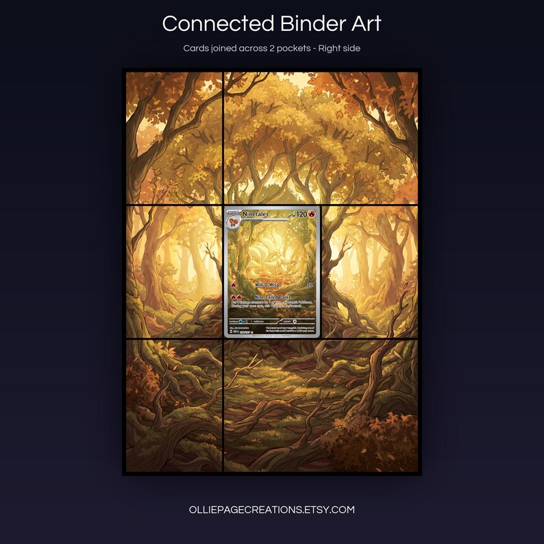 printable 9-pocket TCG display insert by Ollie Page Creations