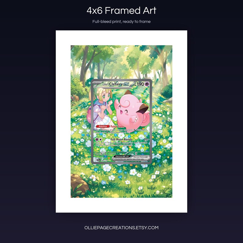 Lillie's Clefairy EX 184/159 extended art 3x3 grid layout