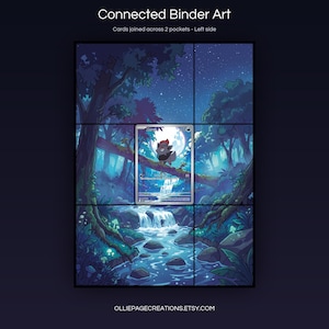 Zorua 142/086 connected binder art joining across two pockets, left side, printable extended card display for 9-pocket binders