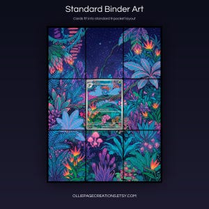 Gloom 198/197 extended art 3x3 grid layout, full 9-pocket binder page display printable, Obsidian Flames collector insert