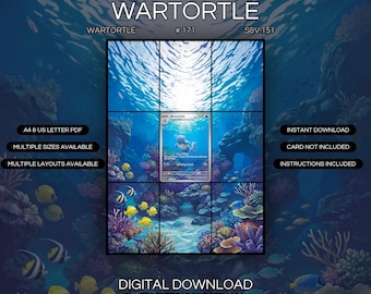 Wartortle 171/165 Extended Art Print | S&V 151 Binder Display (Digital Download)