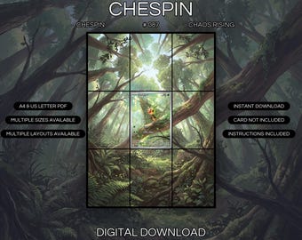 Chespin 087/086 Extended Art Print | Chaos Rising Binder Display (Digital Download)