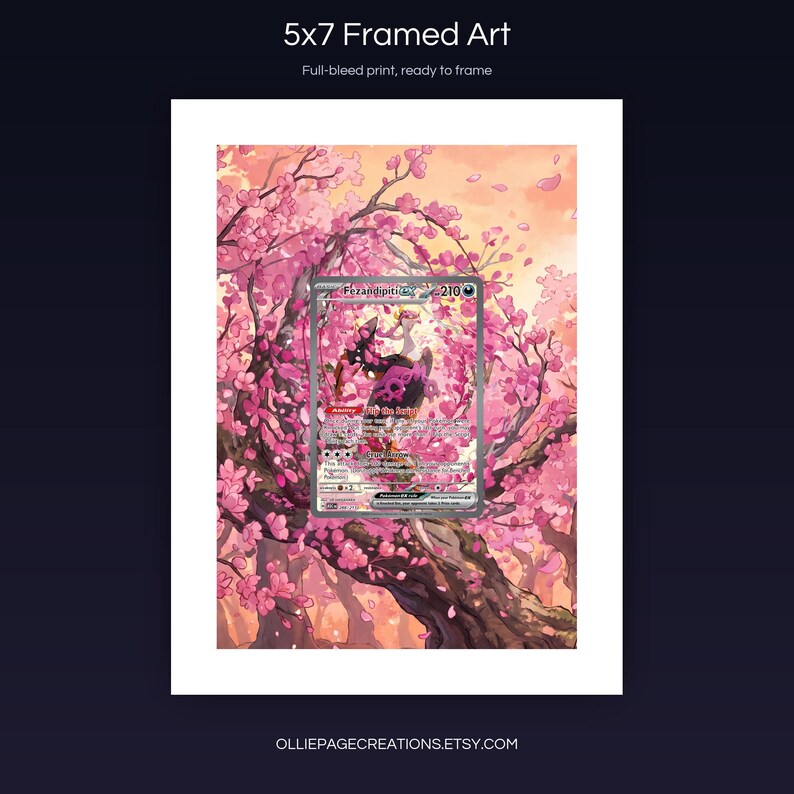 Fezandipiti EX 288/217 5x7 full-bleed framed art print, ready to frame, Ascended Heroes