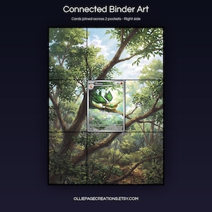 Vibrava 206/191 connected binder art joining across two pockets, right side, printable extended card display for 9-pocket binders