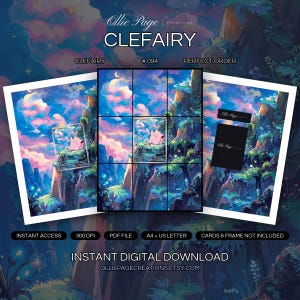 Clefairy 094/088 Binder Art + Framable Print Bundle | Extended Art 9-Pocket Display | 8x10 5x7 4x6 | Perfect Order
